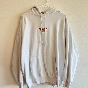 Brandy Melville Butterfly Sweatshirt, White, One size fits all
